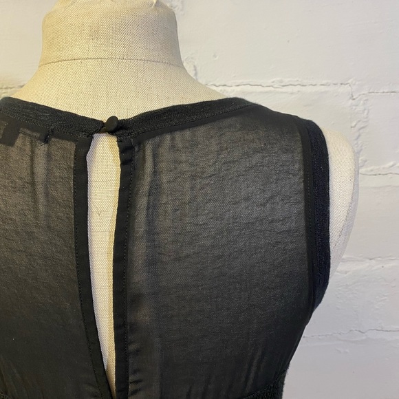 Sanctuary Black Knit Sleeveless Top w Mesh Back w Button Closure. Size S - Picture 8 of 12